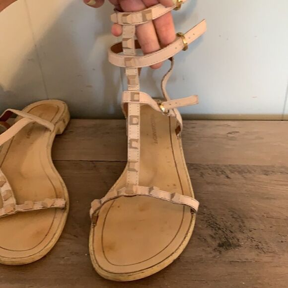 Rebecca Minkoff Nude Studded Gladiator Sandals Size 6.5 - Picture 3 of 6